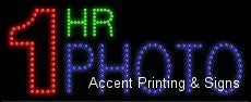 1 Hr Photo LED Sign (High Impact, Energy Efficient)