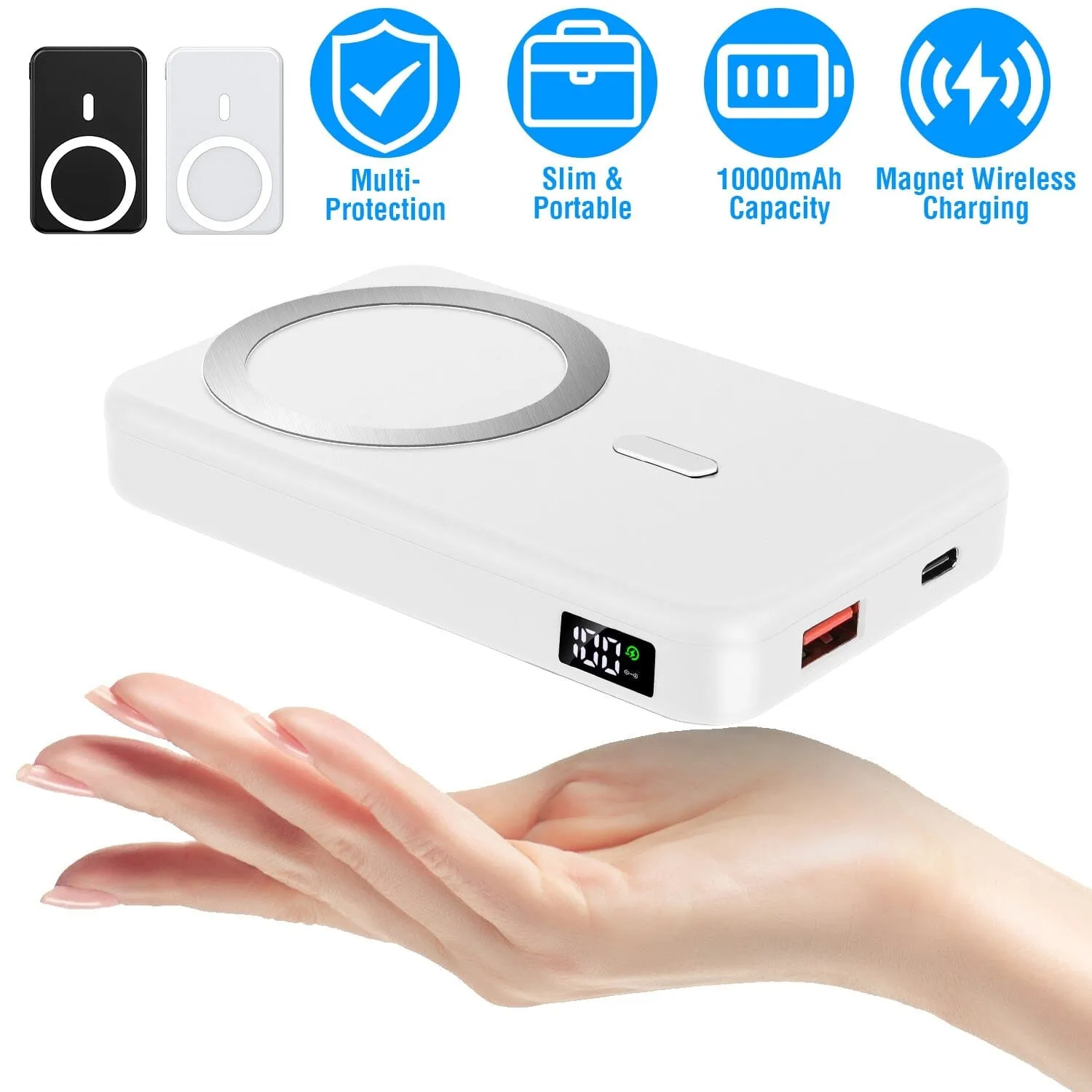 10000mAh Magnetic Wireless Power Bank 22.5W Fast Charging