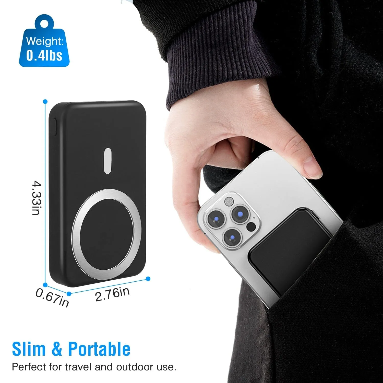 10000mAh Magnetic Wireless Power Bank 22.5W Fast Charging