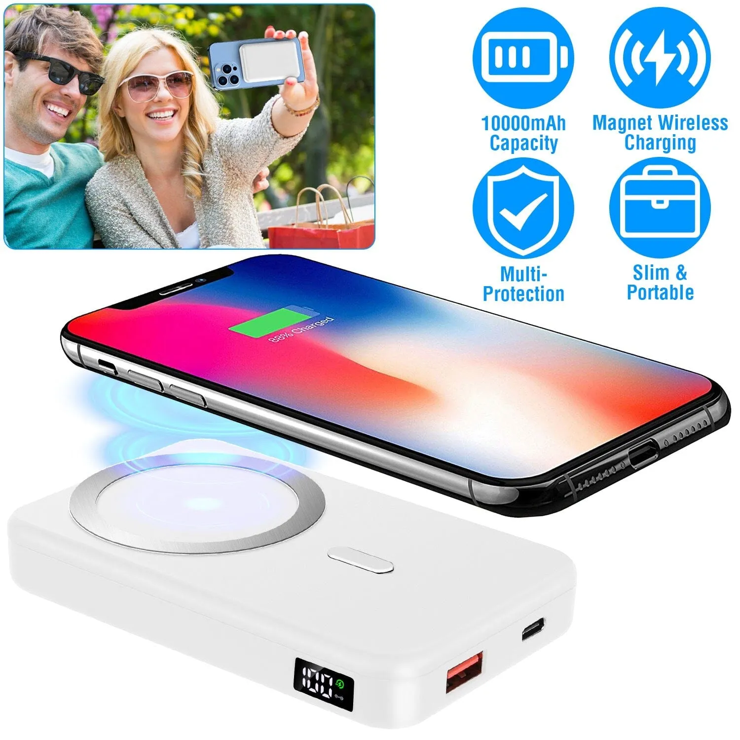 10000mAh Magnetic Wireless Power Bank 22.5W Fast Charging