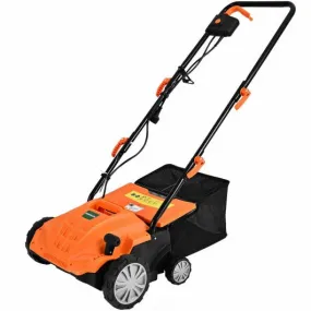 12Amp Corded Scarifier 13” Electric Lawn Dethatcher -Orange