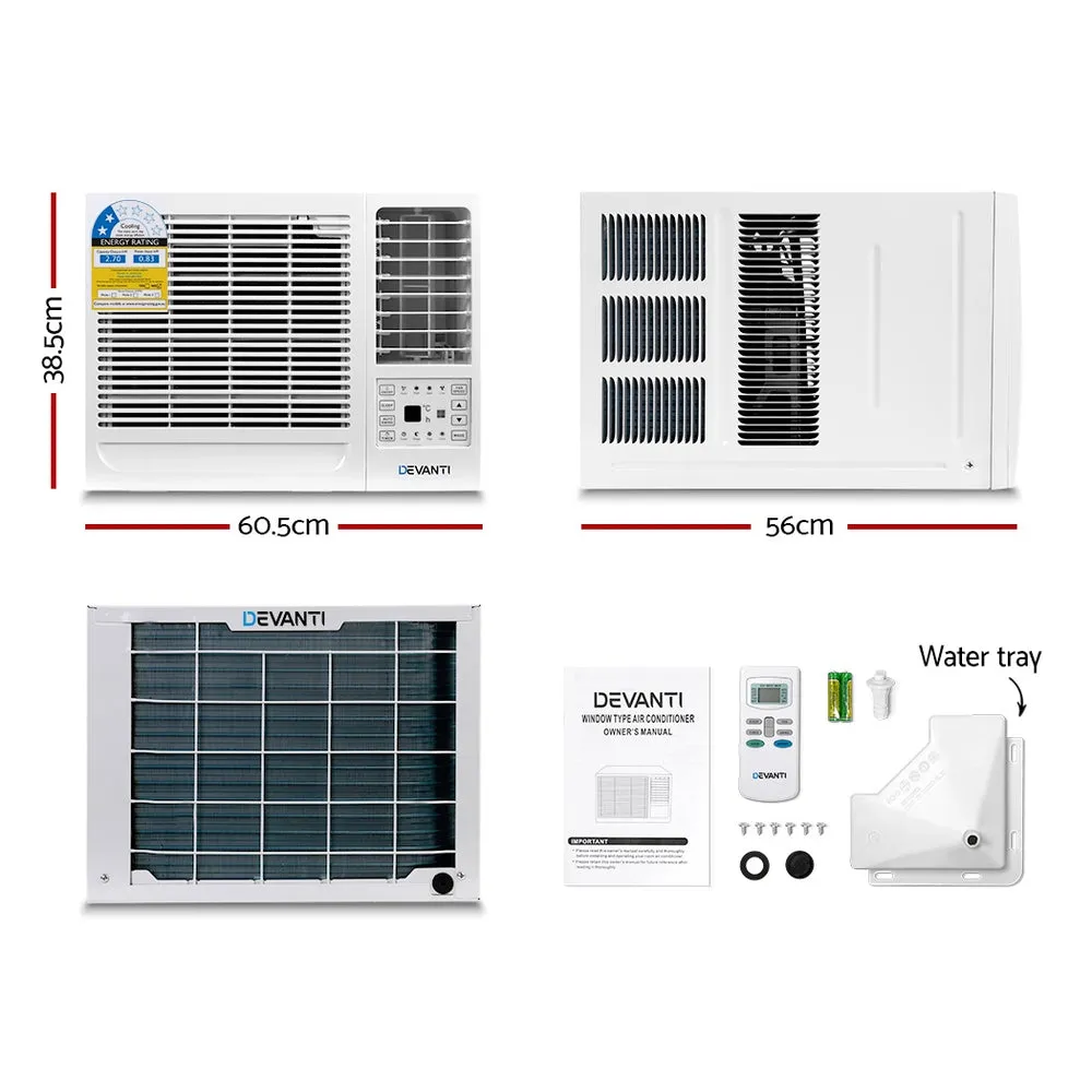 2.7kW Window Air Conditioner, LED Panel, Remote - Devanti