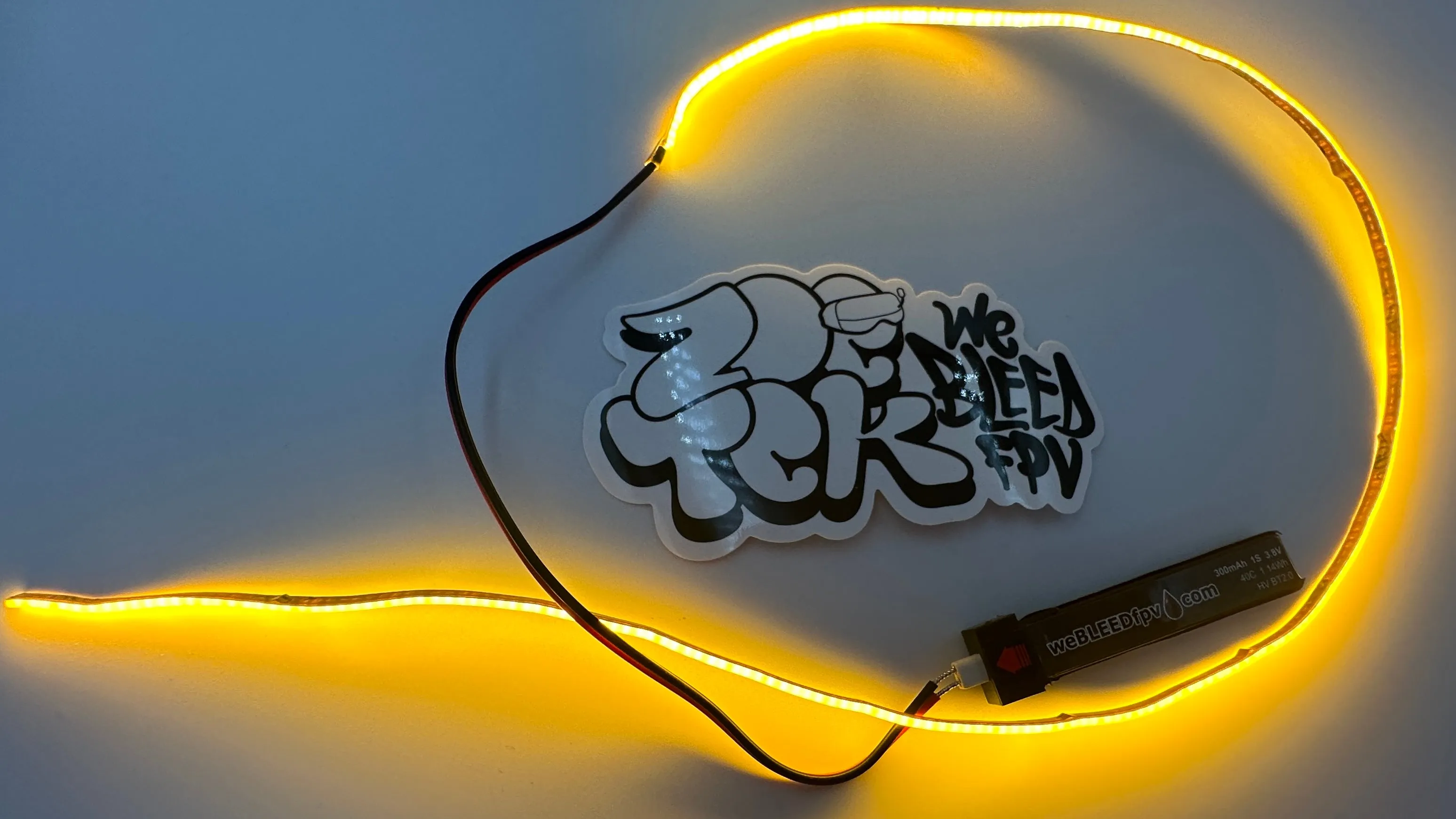 2.7MM WIDE - 5V COB LED WHOOP Light STRIP .5m / 1.65' / 19.6" Length