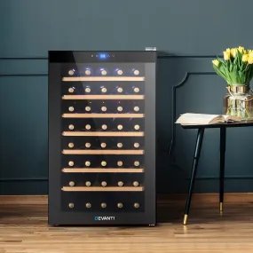 51-Bottle Wine Cooler, Compressor Cooling, LED Lights - Devanti