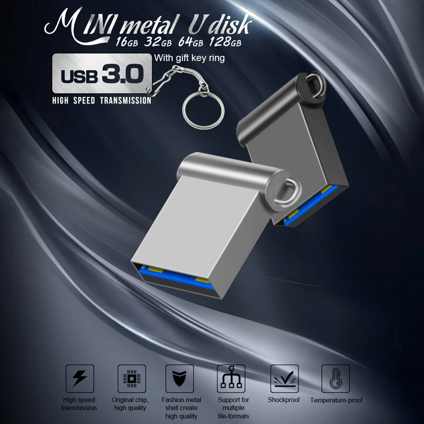 8/16/32/64GB USB 3.0 High Speed Mini Flash Drive