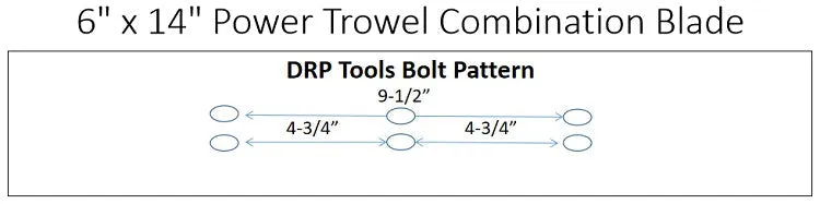 8" x 14" Poly Combination Power Trowel Blade (4-Pack)