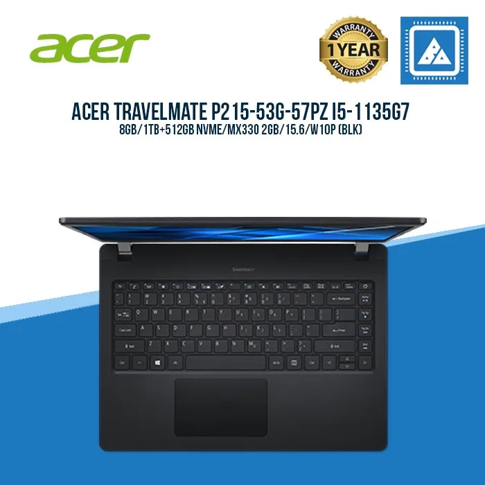 ACER TRAVELMATE P215-53G-57PZ | I5-1135G7 | 8GB | 1TB 512GB NVME | MX330 2GB | BEST FOR STUDENTS AND FREELANCERS LAPTOP