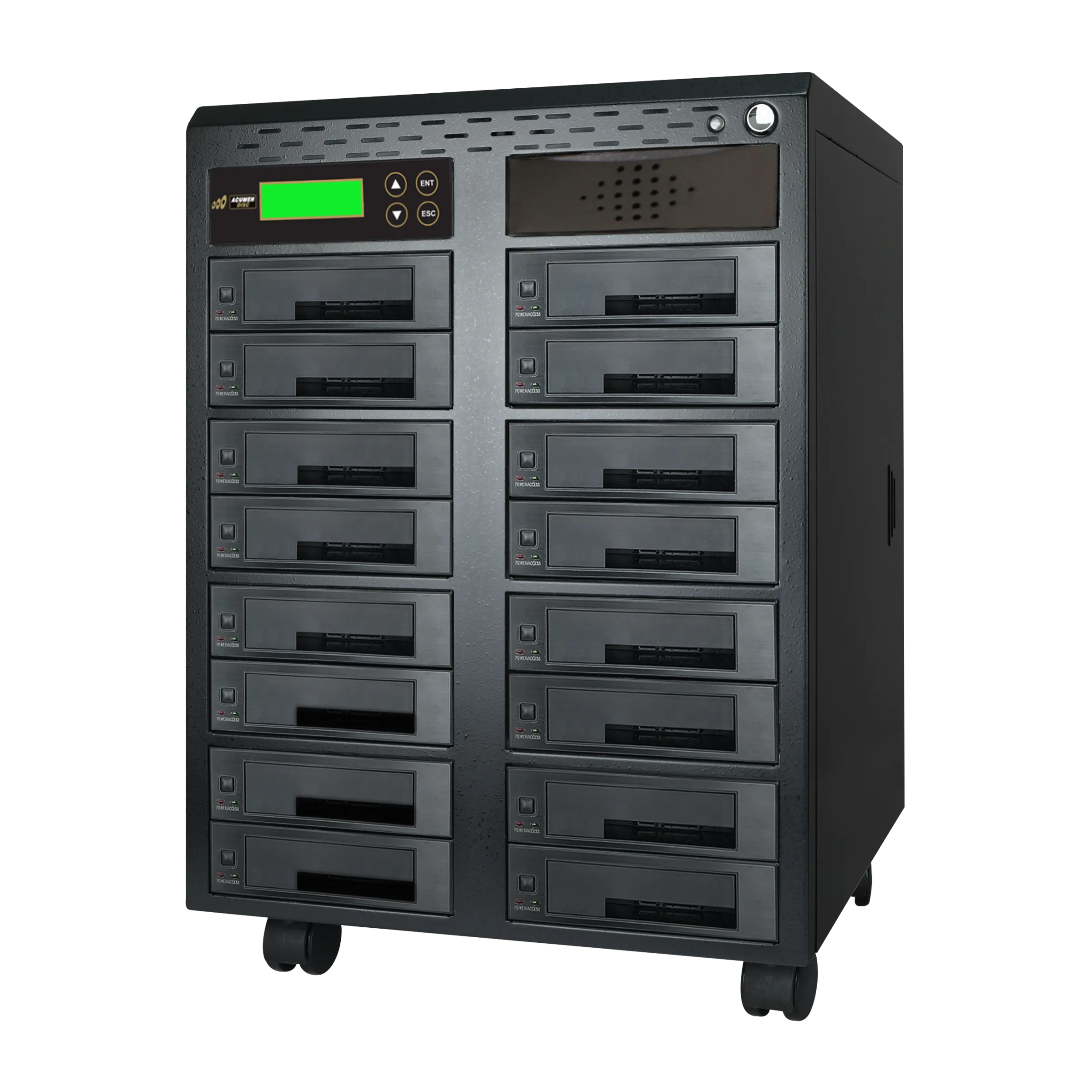 Acumen Disc 1 to 15 SATA Hard Drive Duplicator (up to 150MB/s) - Multiple HDD & SSD Memory Card Copier & HDD Sanitizer (DoD Compliant) - H15-SATA150