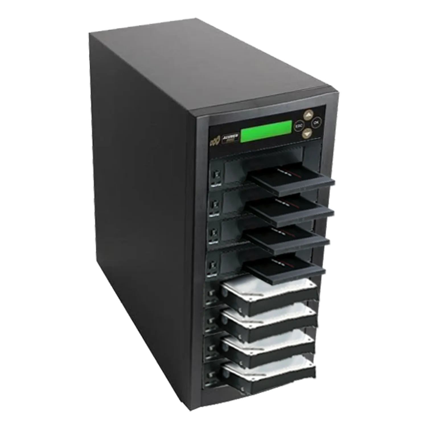 Acumen Disc 1 to 7 SATA II Hard Drive Duplicator (up to 300MB/s) - Multiple HDD & SSD Memory Card Copier & HDD Sanitizer (DoD Compliant) - H07-SATA2