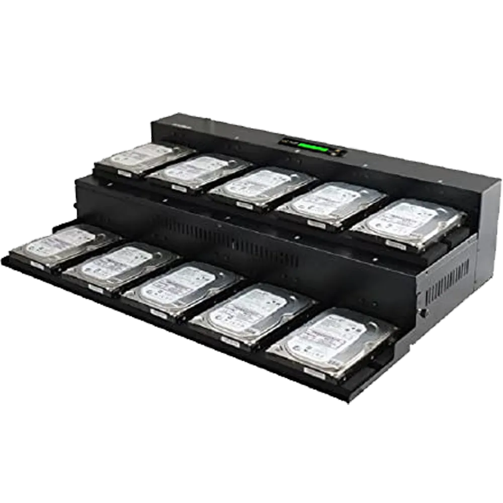 Acumen Disc 1 to 9 Flatbed SATA II Hard Drive Duplicator (up to 300MB/s) - Multiple HDD & SSD Memory Card Copier & HDD Sanitizer (DoD Compliant) - AD09-OP300