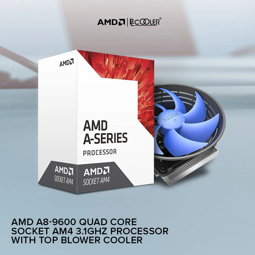 AMD A8-9600 Quad Core Socket Am4 3.1ghz Processor with CPU Cooler Q100v2 MPK