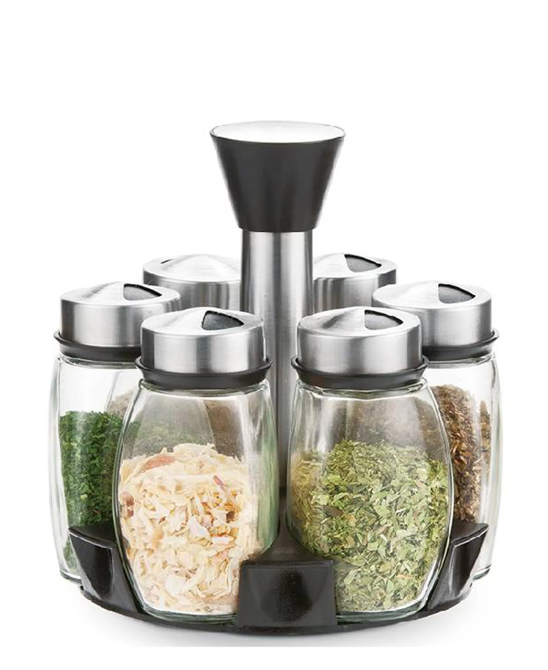 Aqua 7 Piece Spice Rack 80ML - Silver