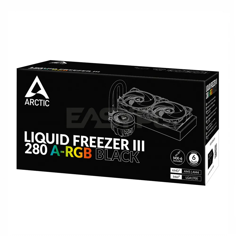 Arctic LIQUID FREEZER III 280 A-RGB BLACK Multi Compatible All-in-One CPU Water Cooler