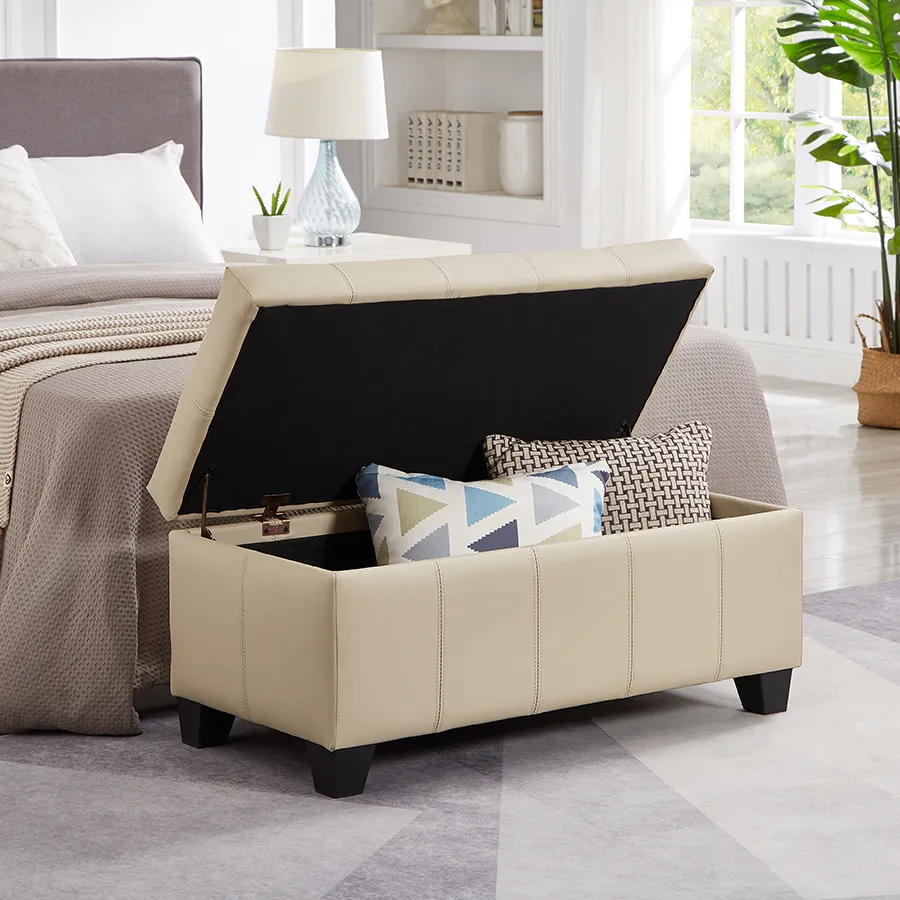 Averill Storage Bench - Faux Leather