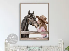 Black Horse Print - 004