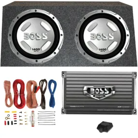 BOSS AUDIO CX122 12" 1400W Car Power Subwoofers Sub Mono Amplifier  Amp Kit Box