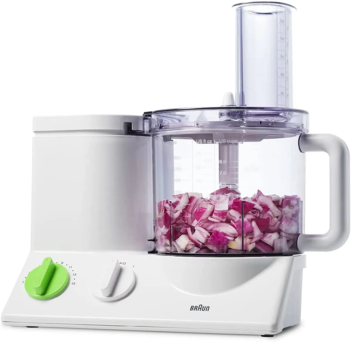 Braun FP3020 12 Cup Food Processor, includes 7 Attachment Blades   Chopper and Citrus Juicer 220V