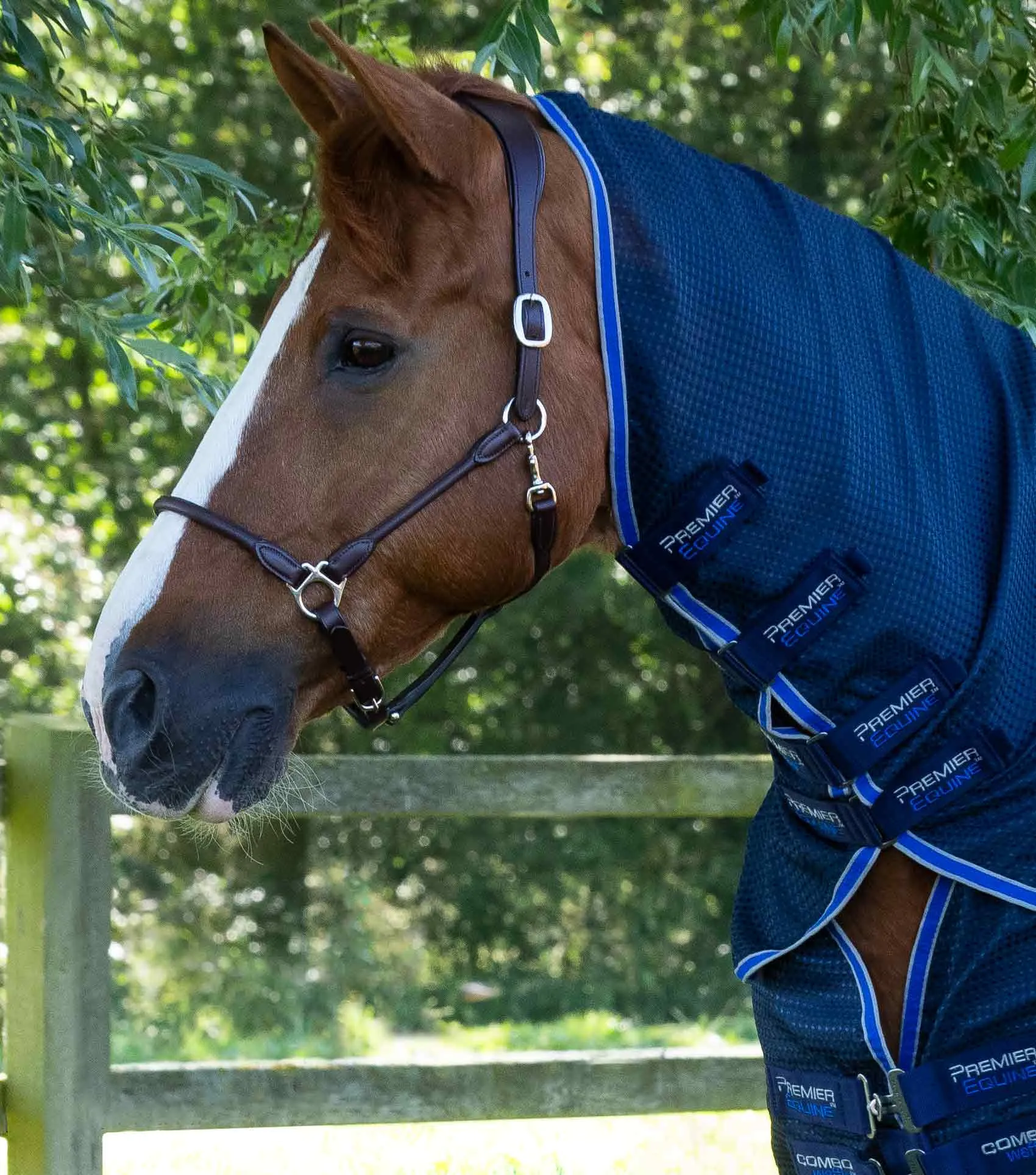 Combo Buster Waffle Horse Cooler Rug Navy