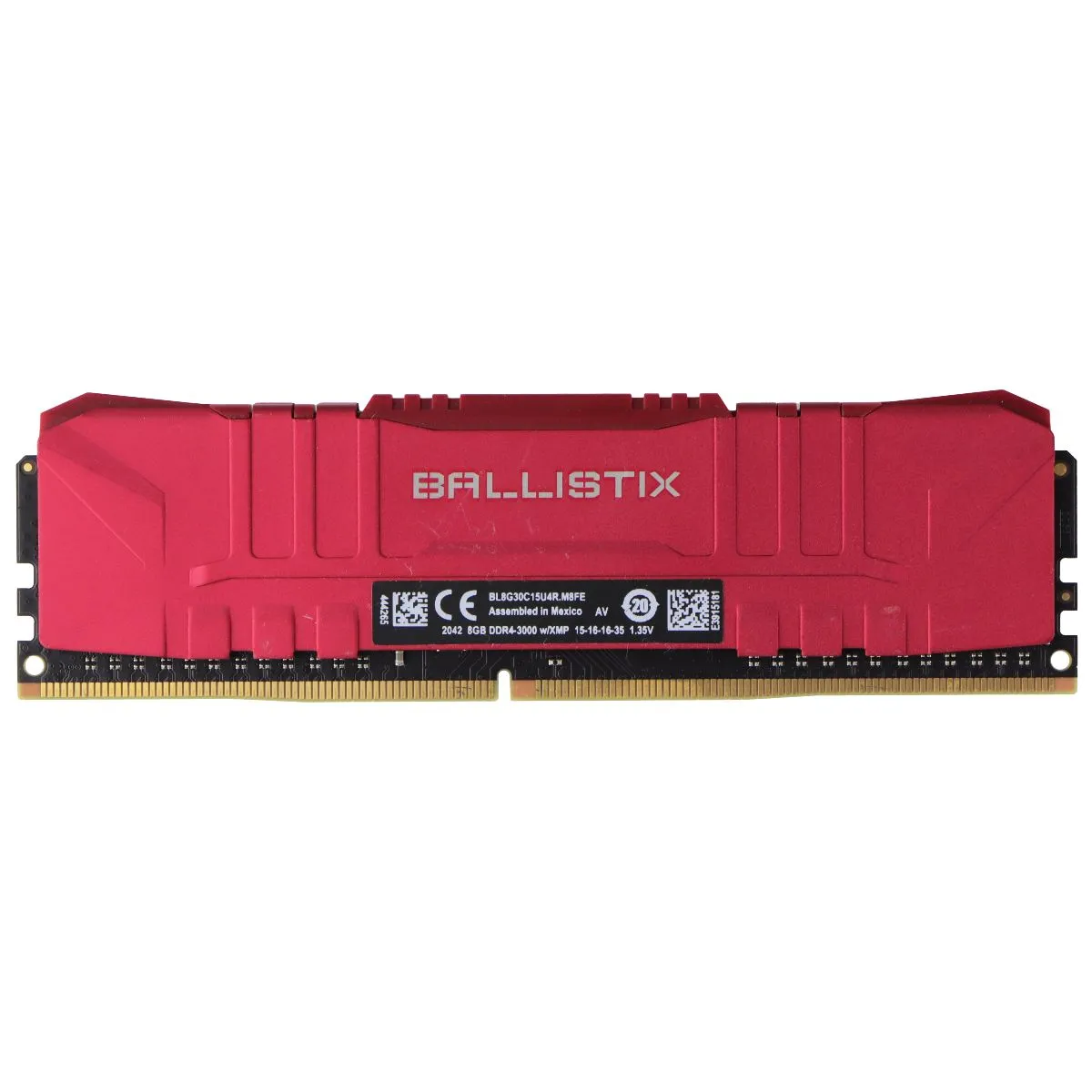 Crucial BALLISTIX (8GB) DDR4 3000MHz Desktop RAM Memory BL8G30C15U4R.M8FE - Red