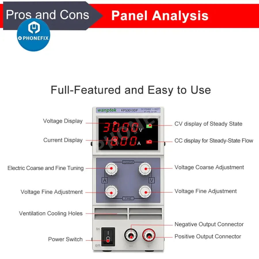 DC Power Supply Voltage Regulator Stabilizer Switching Variable Bench Source