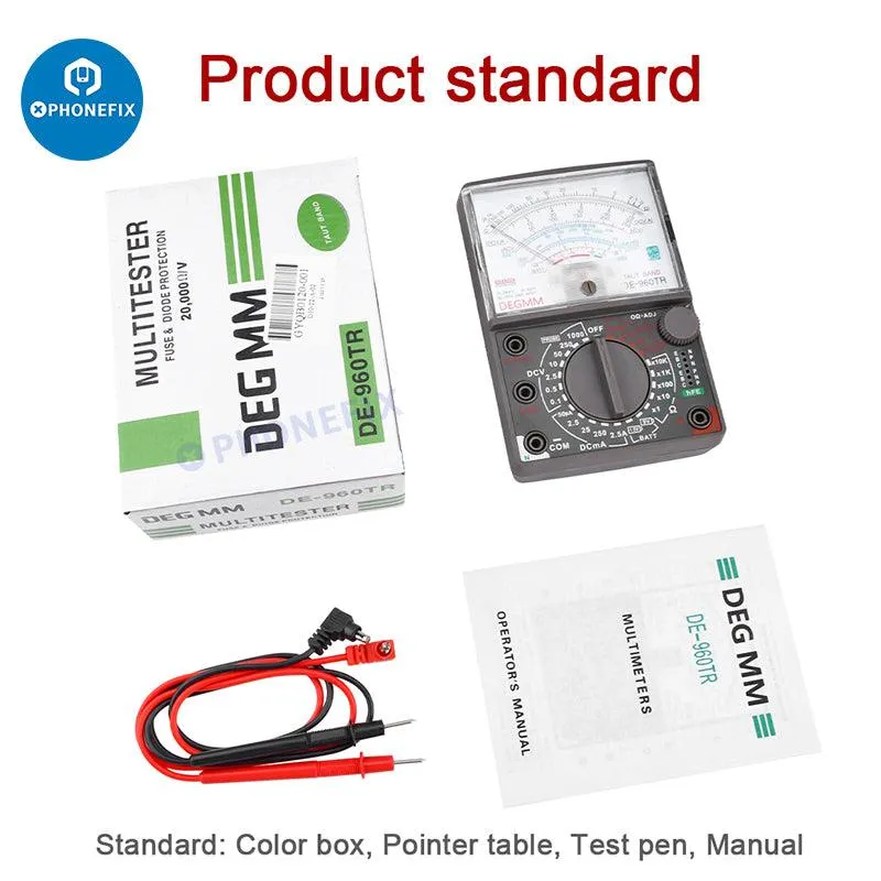 DE-960TR Pointer Automatic Multimeter Universal PCB Fault Testing Tool