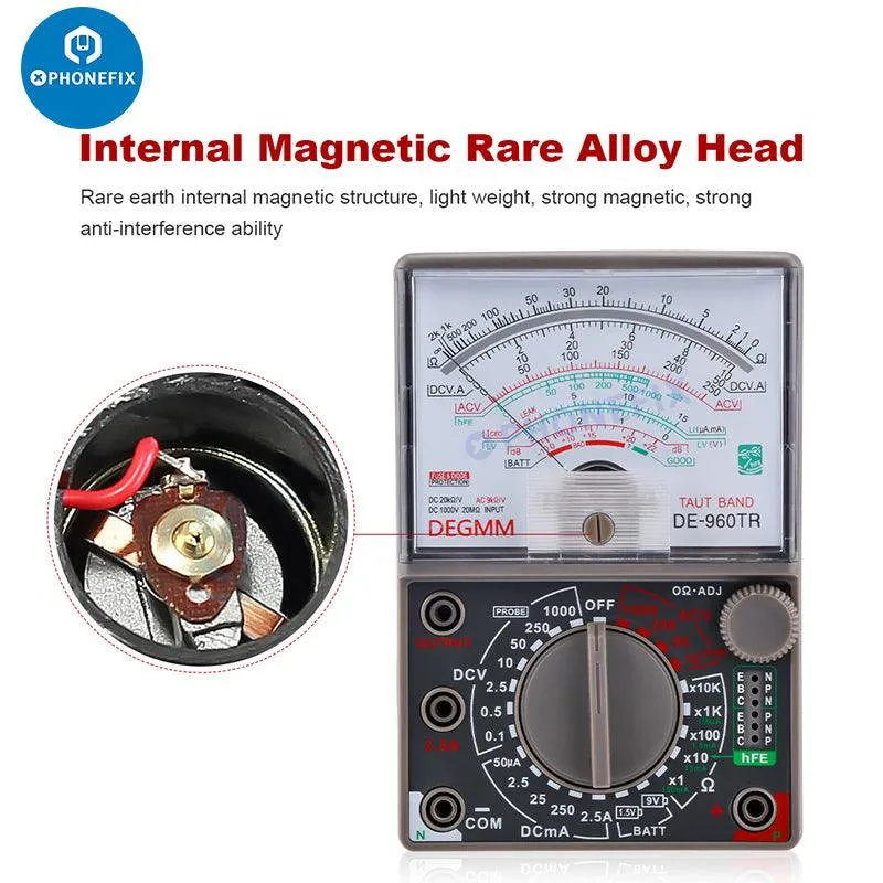 DE-960TR Pointer Automatic Multimeter Universal PCB Fault Testing Tool