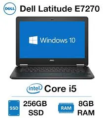 Dell Latitude E7270 Ultrabook 12.5" 7000 Series | Intel Core i5 6300U @ 2.4GHz (6th Gen) | 8GB DDR4 RAM | 256GB SSD  | Webcam | HDMI | Windows 10 Pro x64 | Grade A   (Dell Certified Refurbished)