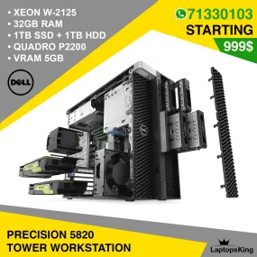 Dell Precision 5820 Tower Workstation Desktop Computers (Open Box)