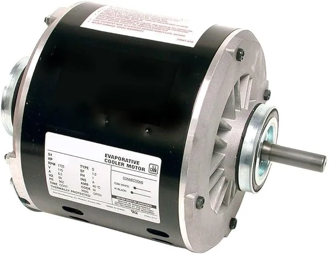 Dial Manufacturing 2201 Evaporative Cooler Motor, 0.33HP, 115V, 1/2" Diameter Shaft, 1725 RPM Speed, Ball Bearing