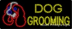 Dog Grooming Flashing & Animated LED Sign (High Impact, Energy Efficient)