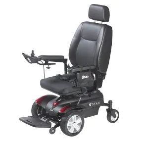 Drive Medical titan18p22 Titan Front Wheel Power Wheelchair, Pan Seat, 18" x 18"