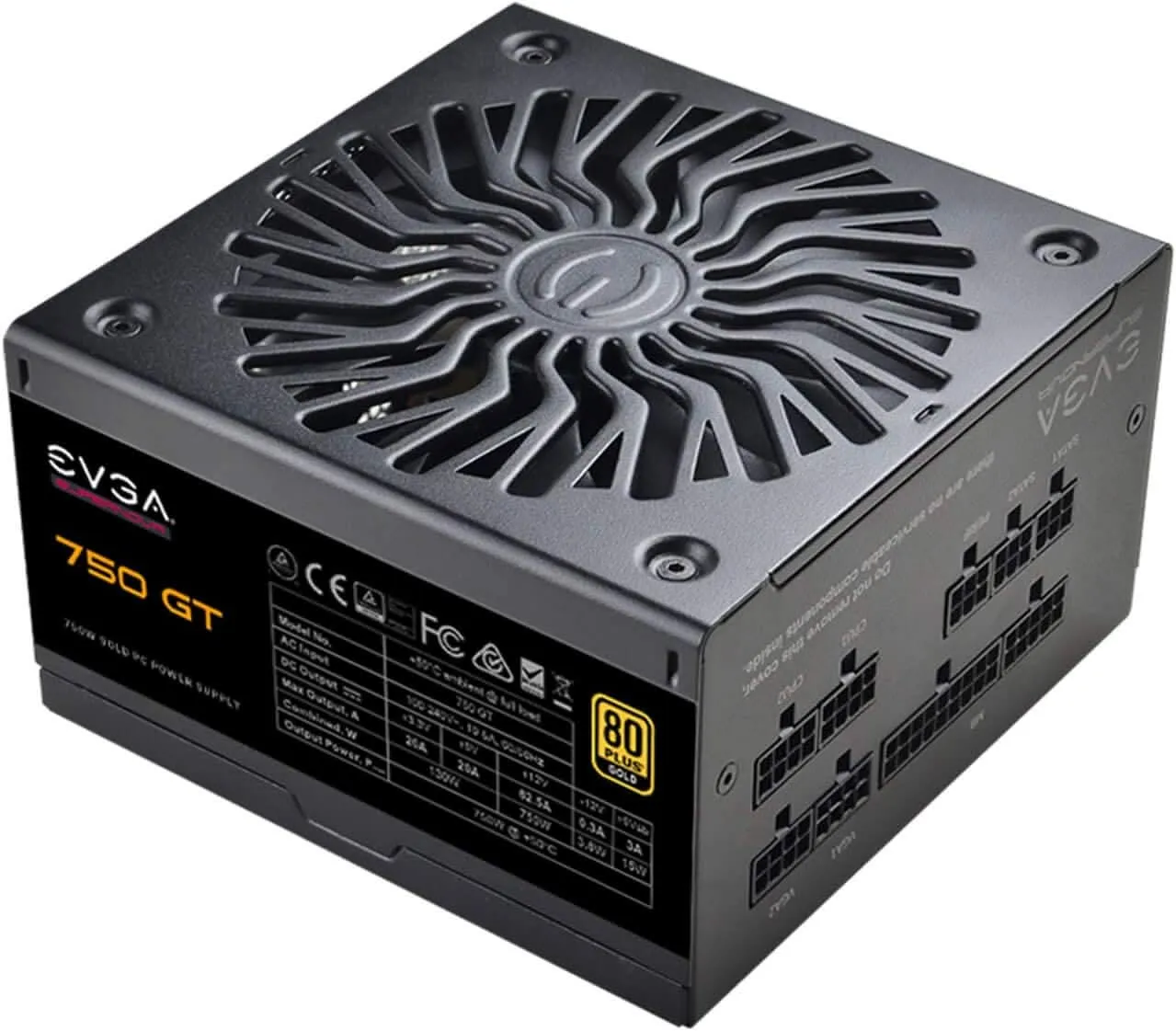 EVGA 750W 750GT SUPERNOVA 80 PLUS GOLD FULLY MODULAR SMPS