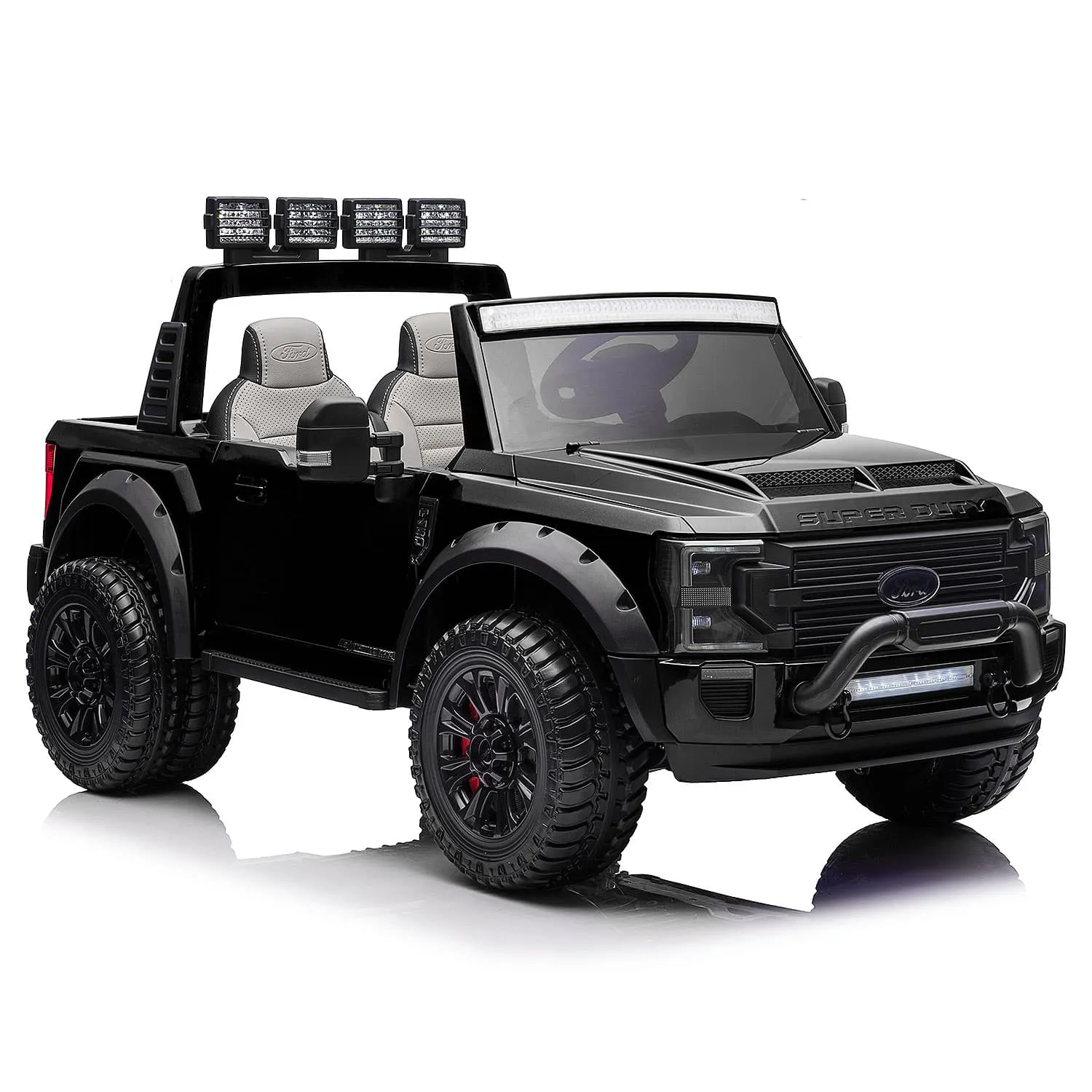 Ford F450 Custom Edition 24v Kids Ride-on Car Truck With R/c Parental Remote | Black