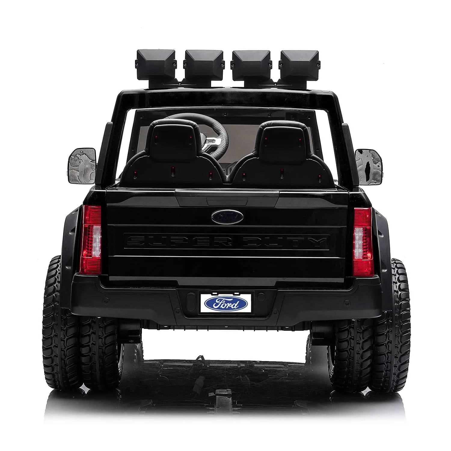 Ford F450 Custom Edition 24v Kids Ride-on Car Truck With R/c Parental Remote | Black