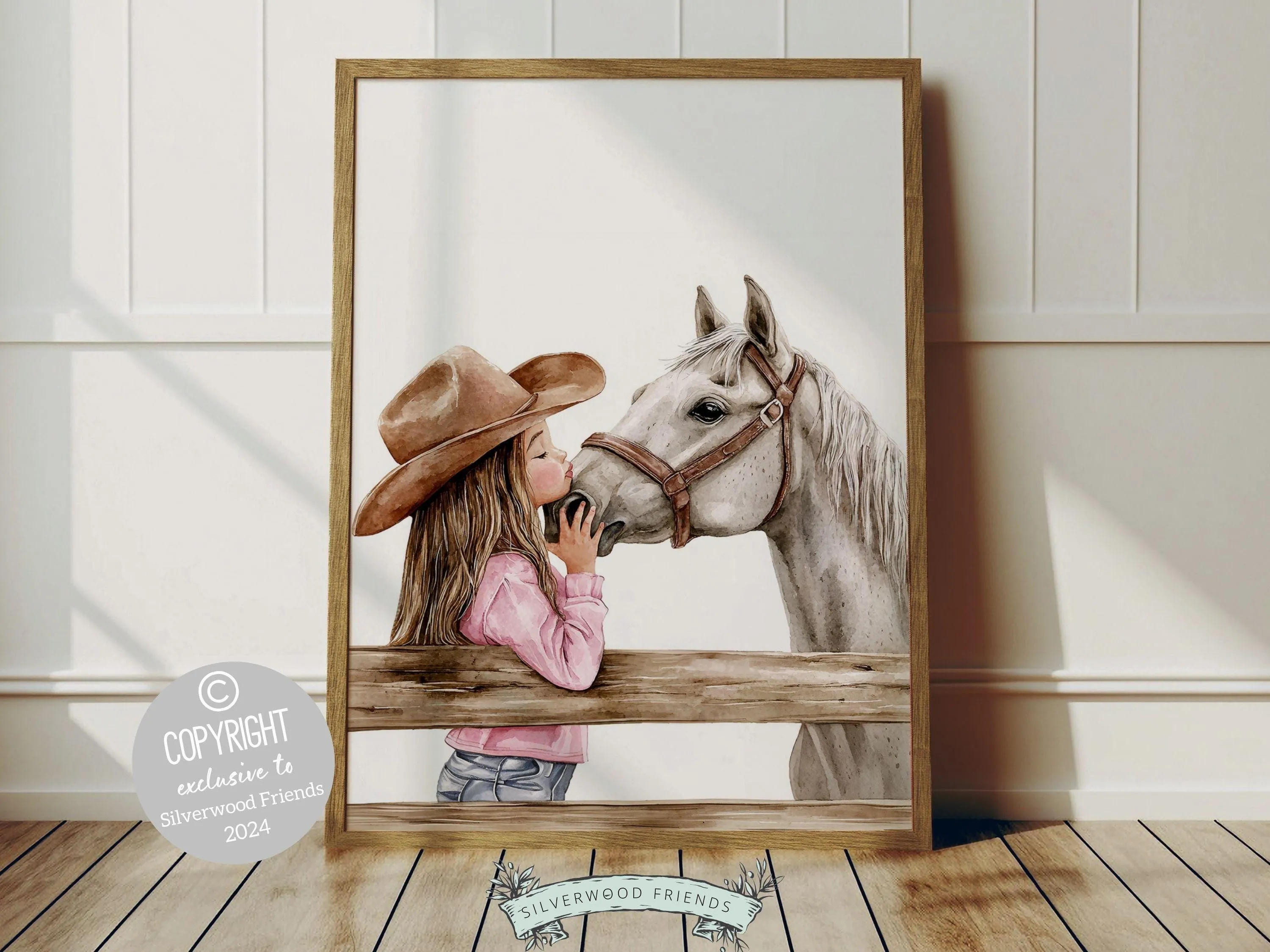 Grey Horse Print - 001