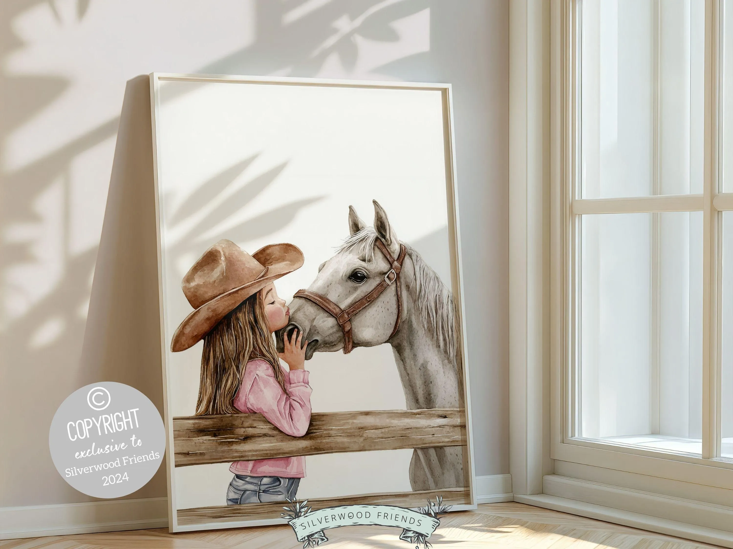 Grey Horse Print - 001