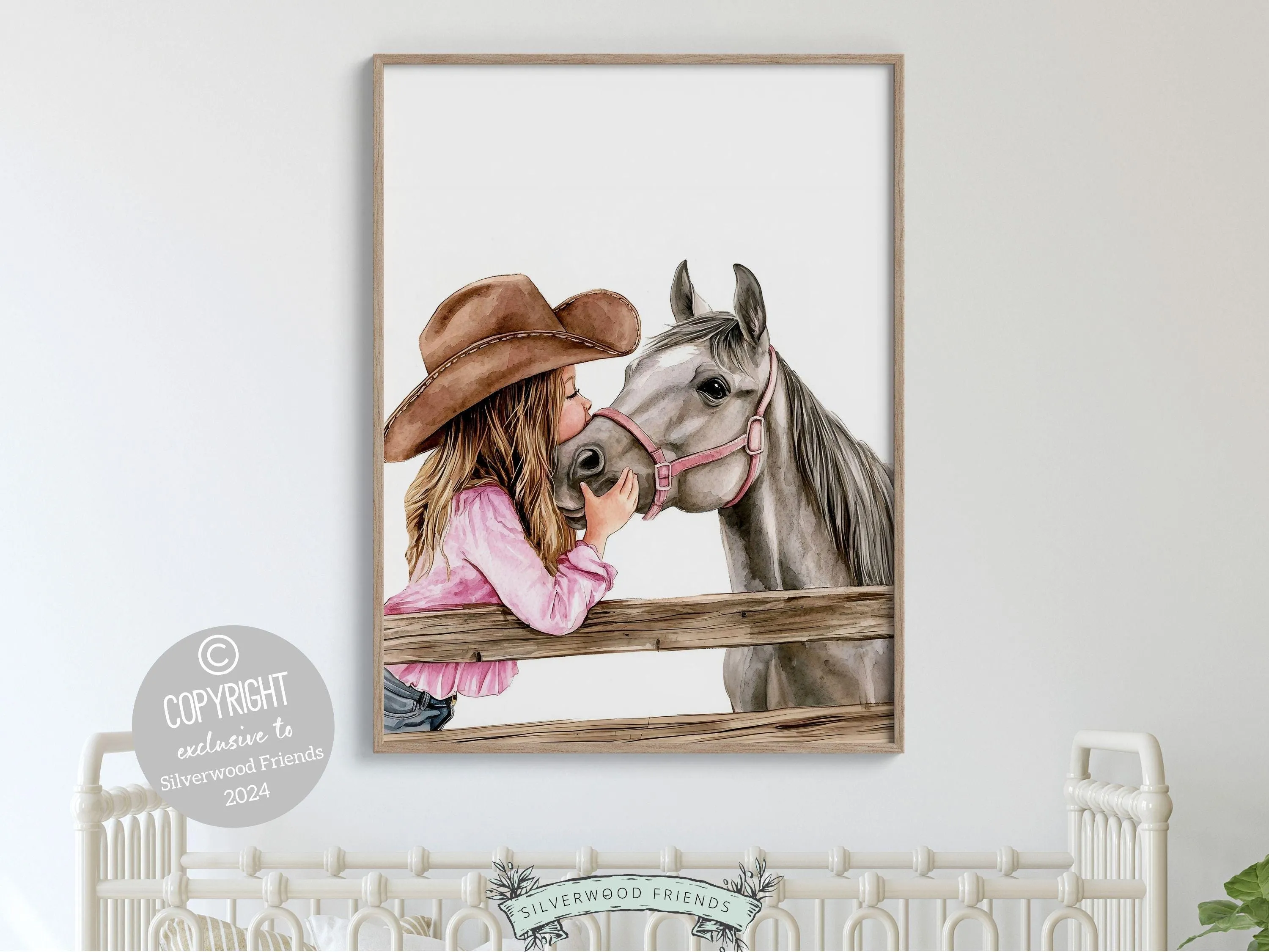 Grey Horse Print - 002