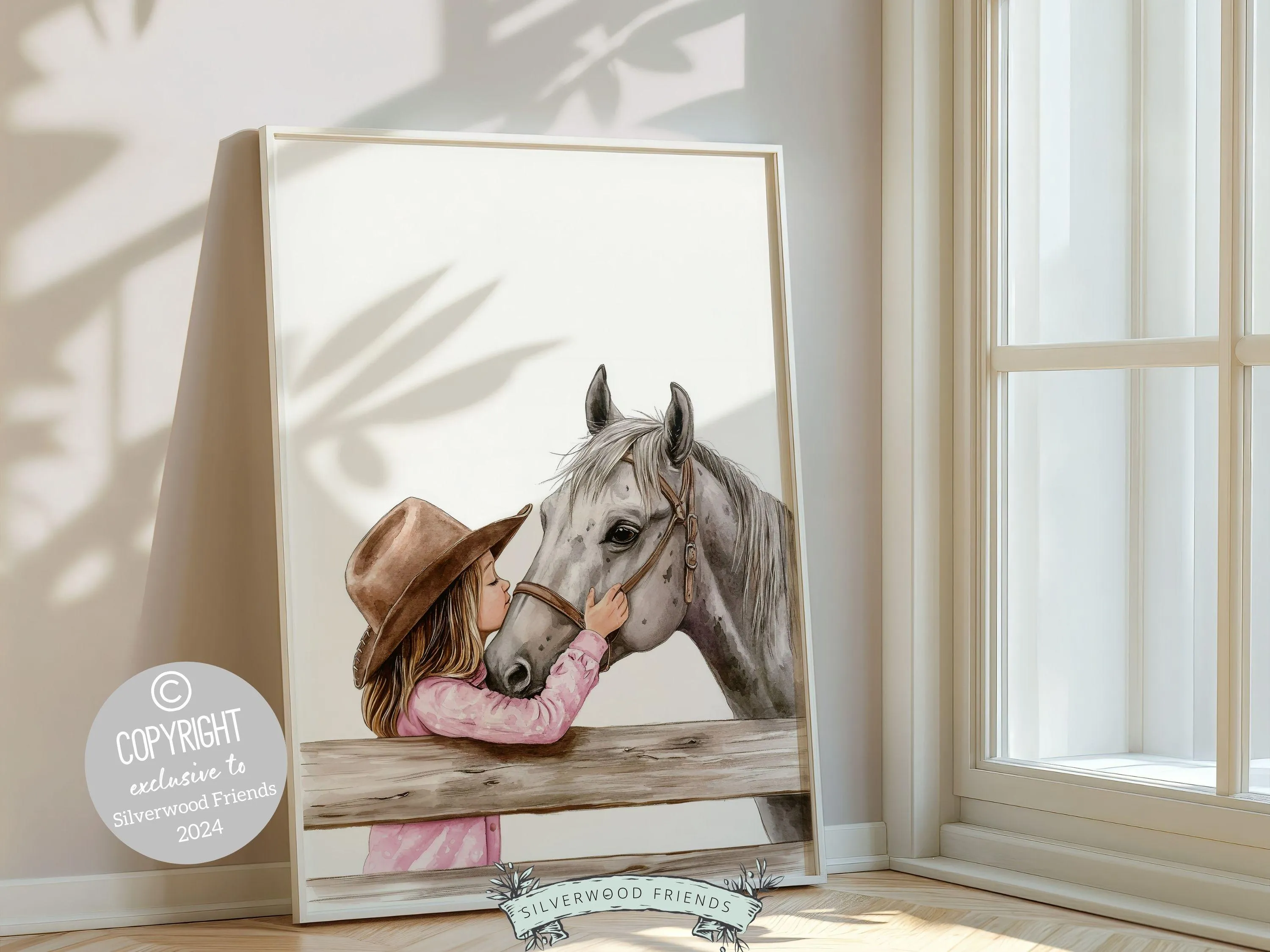 Grey Horse Print - 003