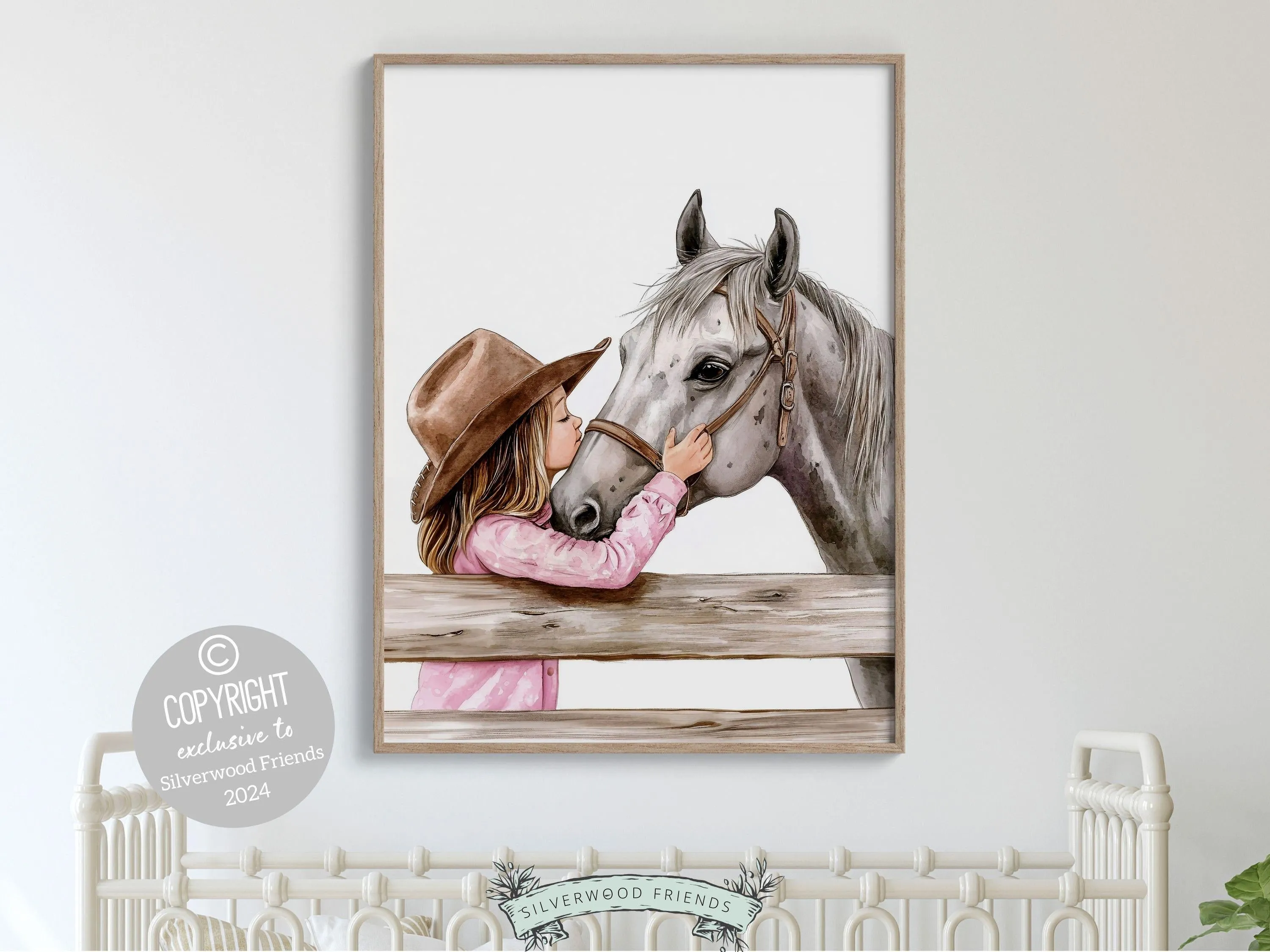 Grey Horse Print - 003