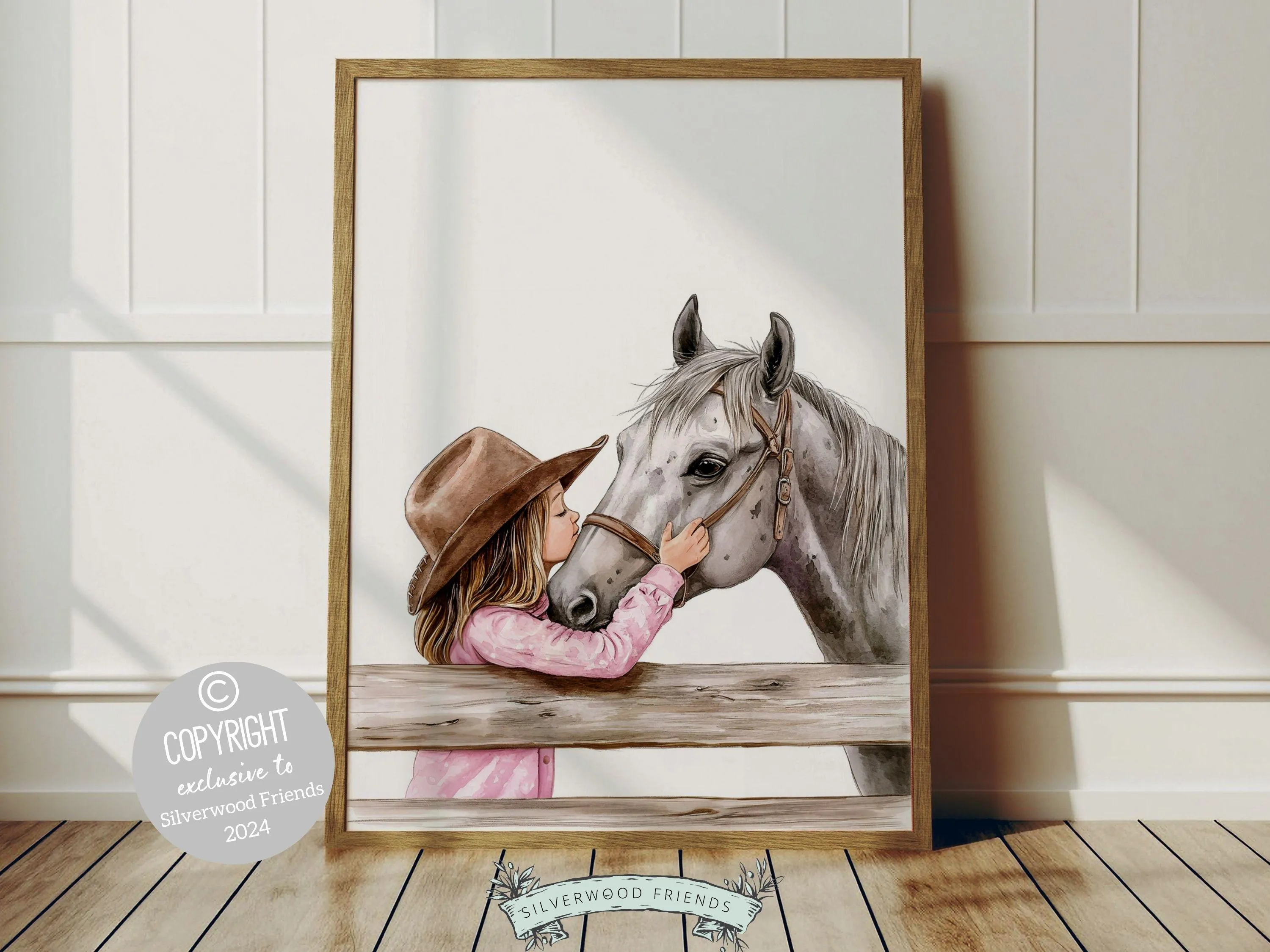 Grey Horse Print - 003