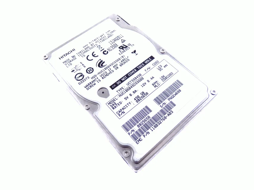 Hitachi 450GB 10K RPM SAS 6GB/s 2.5 Hard Drive HUC106045CSS600 EMC 118032768-A03