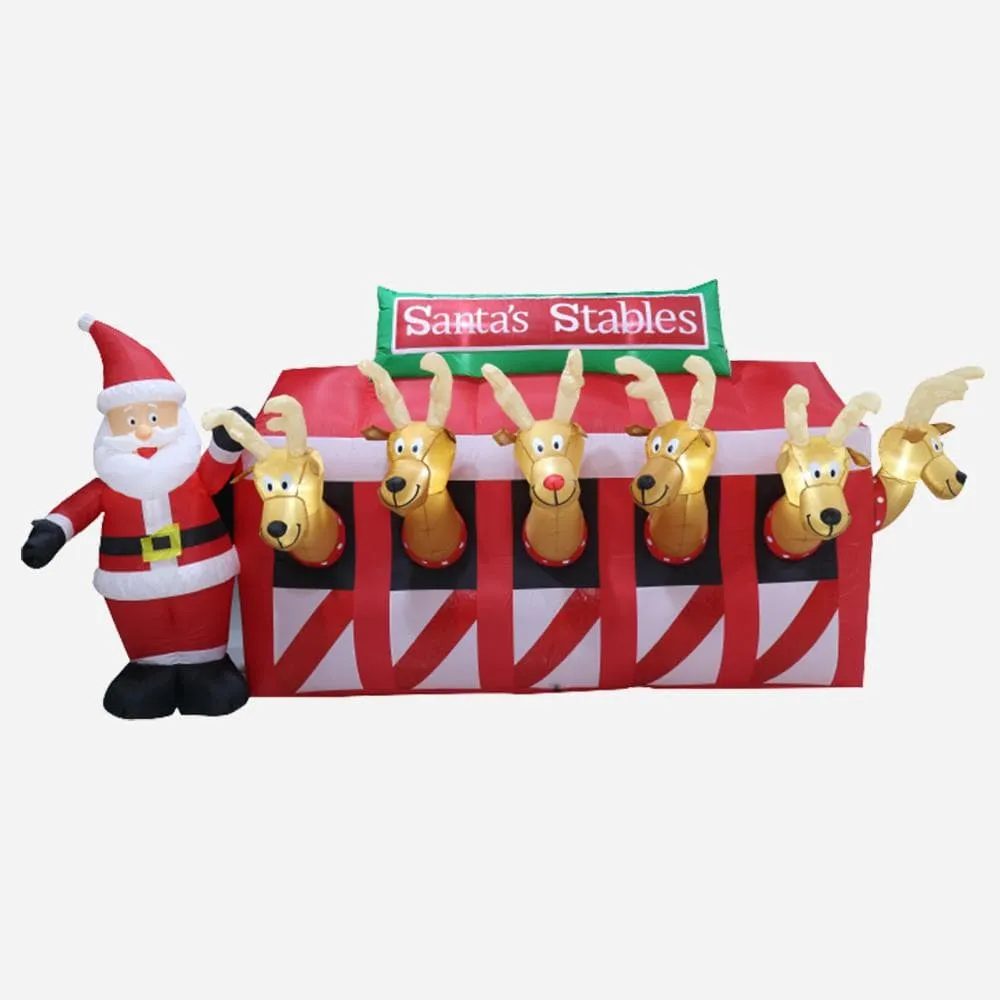 Inflatable Santa's Reindeer Stable (3m)