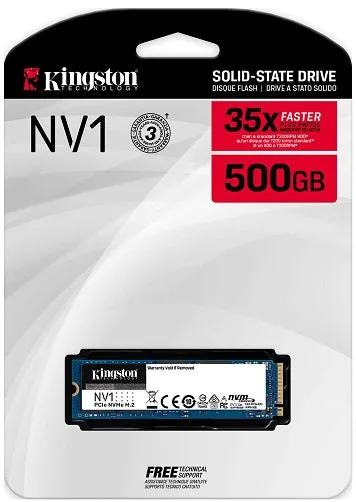 Kingston NV1 - 500GB Internal SSD NVMe PCIe - SNVS/500G