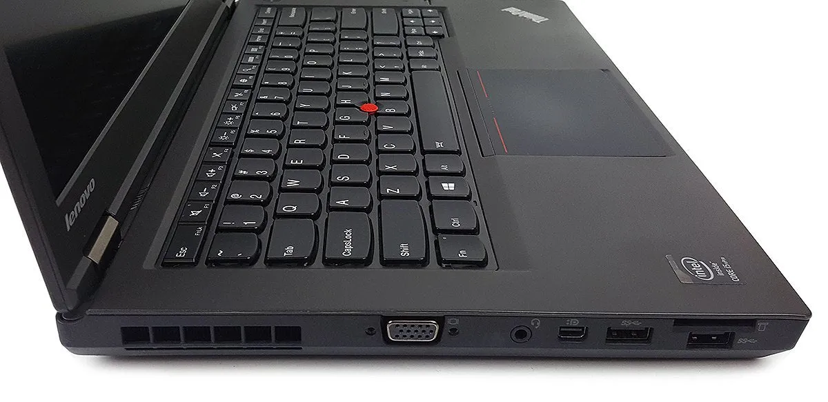 Lenovo ThinkPad T440p Business Laptop 14.1" HD (720p) | Core i5-4300m @ 2.60 GHz, (4th Gen) | 8GB RAM | 500GB HDD or 128GB SSD | Intel HD Graphics | Webcam   DVDRW | Bluetooth | Windows 10 Pro x64 | Certified Refurbished - 1 Year Warranty