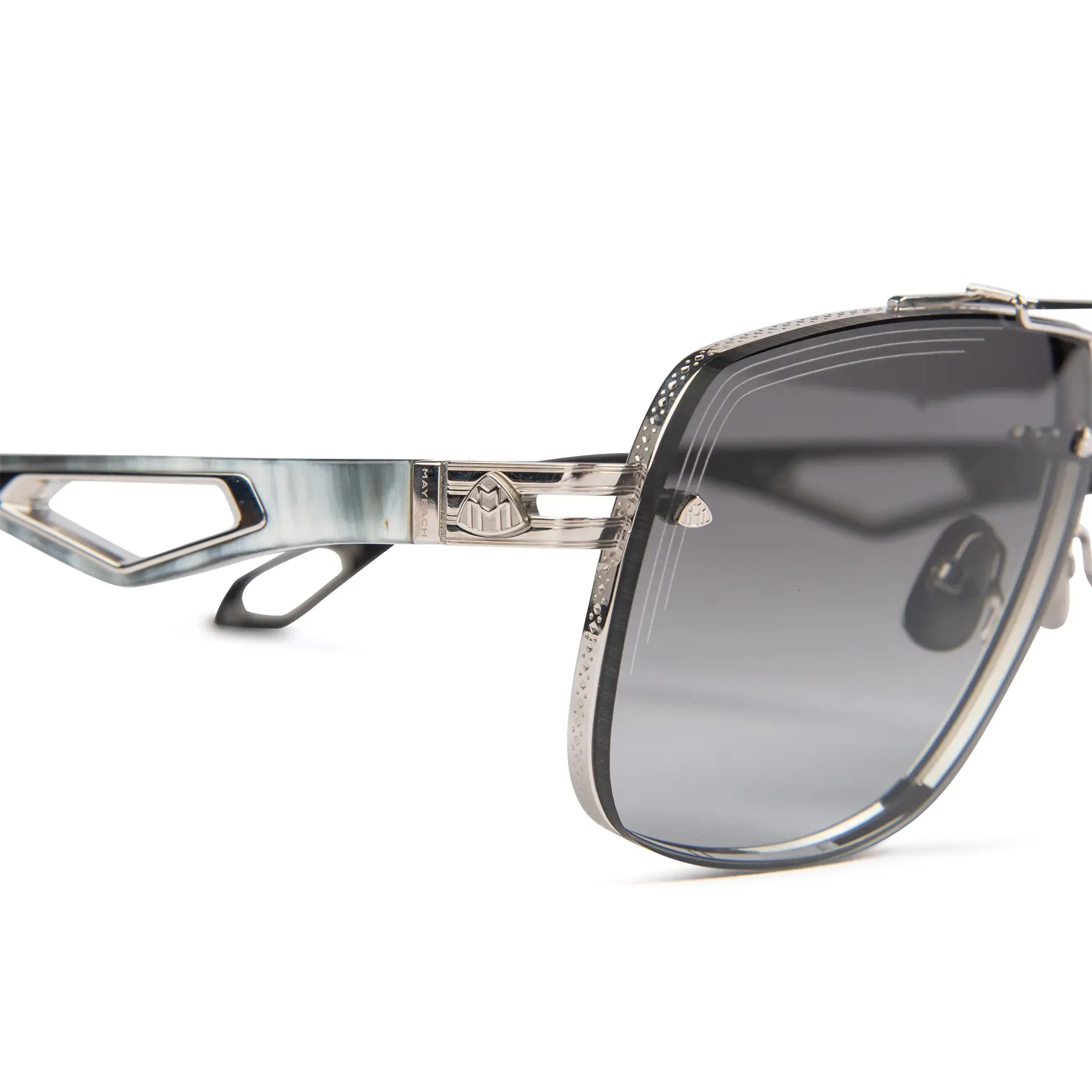 Maybach Eyewear The King II P-HT-Z63 Platinum Grey Gradient Sunglasses