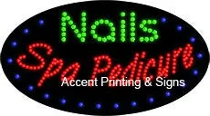 Nails Spa Pedicure Flashing & Animated LED Sign (High Impact, Energy Efficient)