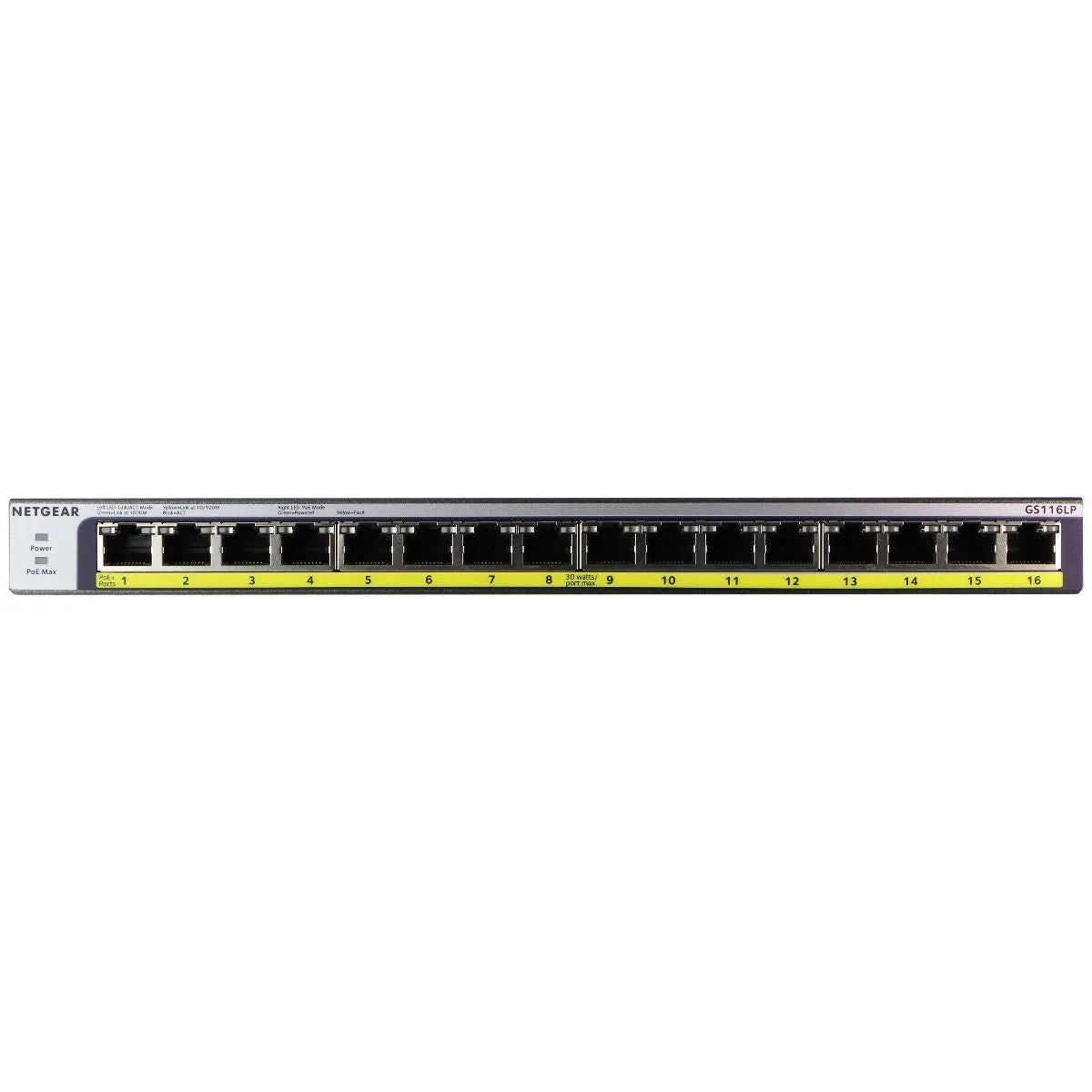 NETGEAR 16-Port Gigabit Ethernet Unmanaged PoE Switch (GS116LP)