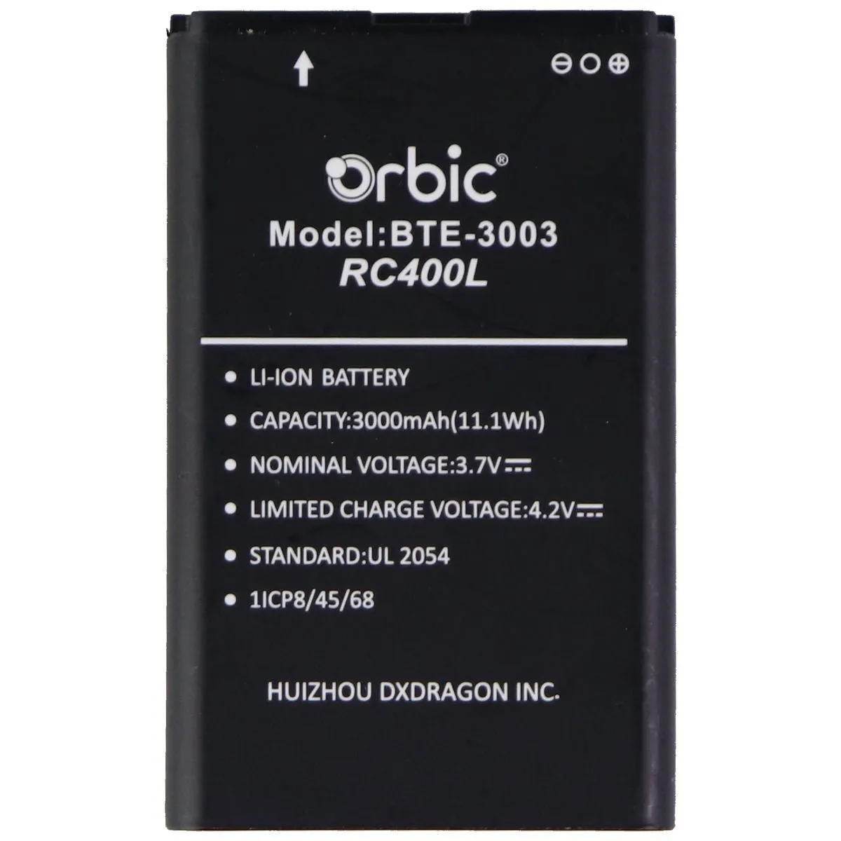 Orbic Rechargeable 3,000mAh 3.7V Li-ion Battery - Black (BTE-3003 / RC400L)