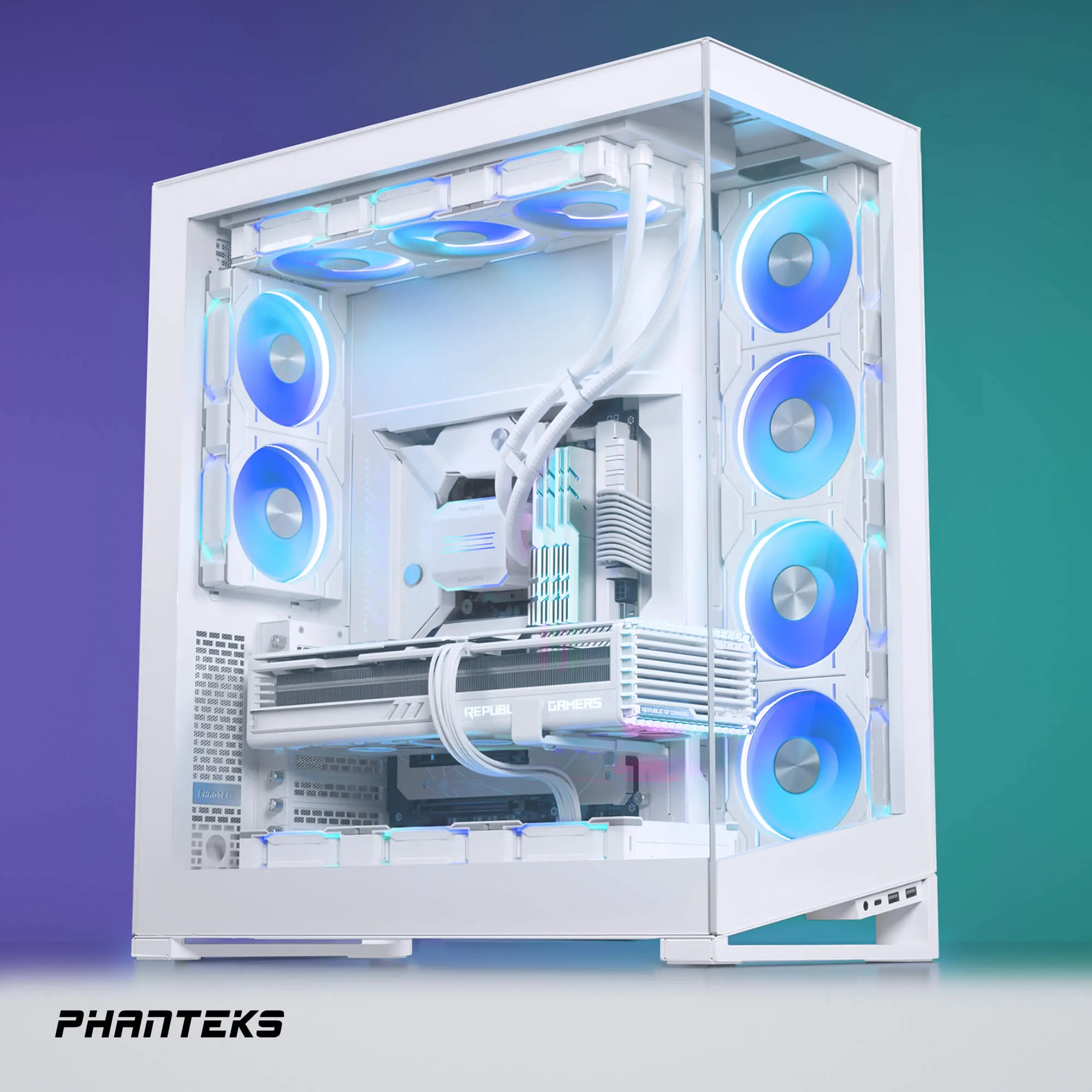 Phanteks Glacier One 420D30 Premium DRGB All in One Liquid CPU Cooler White, 3x D30 140mm PWM D-RGB Fans, Support Intel Core 14th Gen