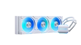 Phanteks Glacier One 420D30 Premium DRGB All in One Liquid CPU Cooler White, 3x D30 140mm PWM D-RGB Fans, Support Intel Core 14th Gen